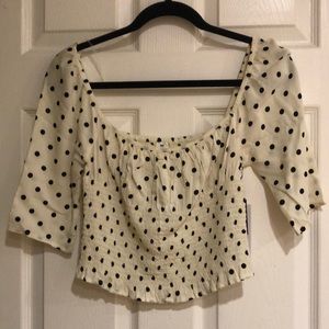 Polka dot crop top